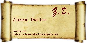 Zipser Dorisz névjegykártya